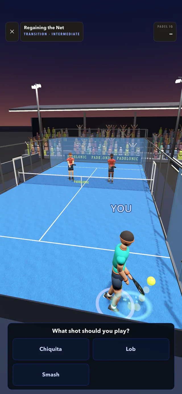 A shot decision in the evening arena